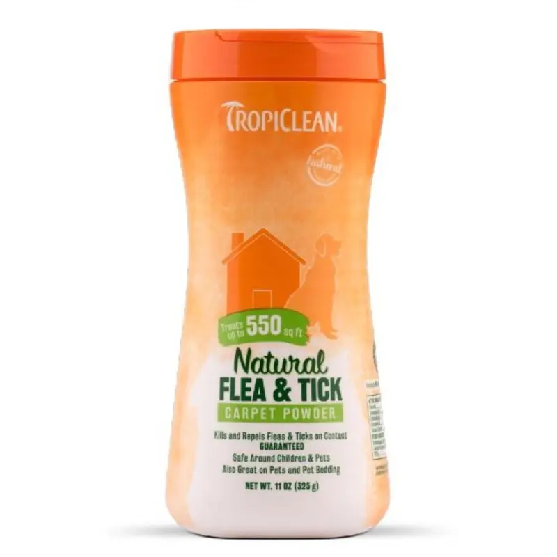 TropiClean Natural Flea & Tick Powder for Dogs & Carpet