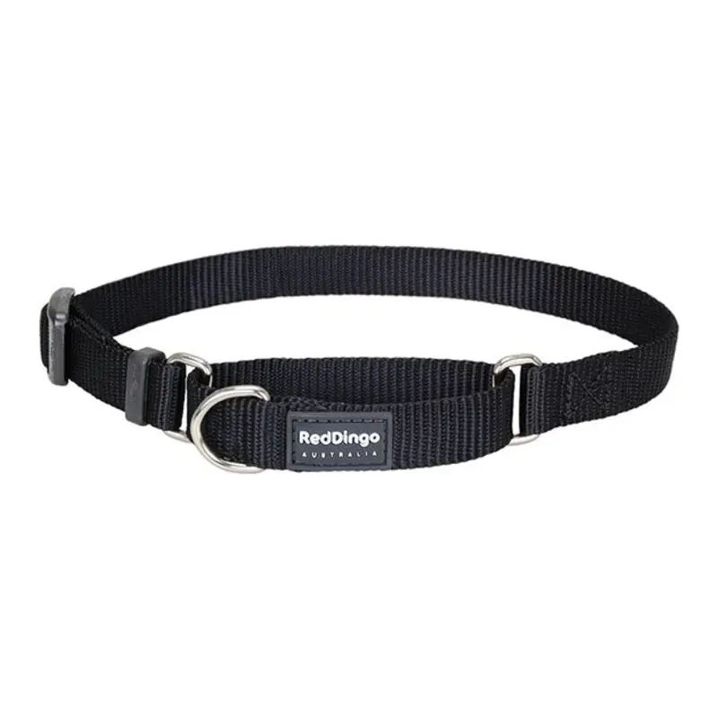 Red Dingo Martingale Choke Prevention Dog Collar (Black)