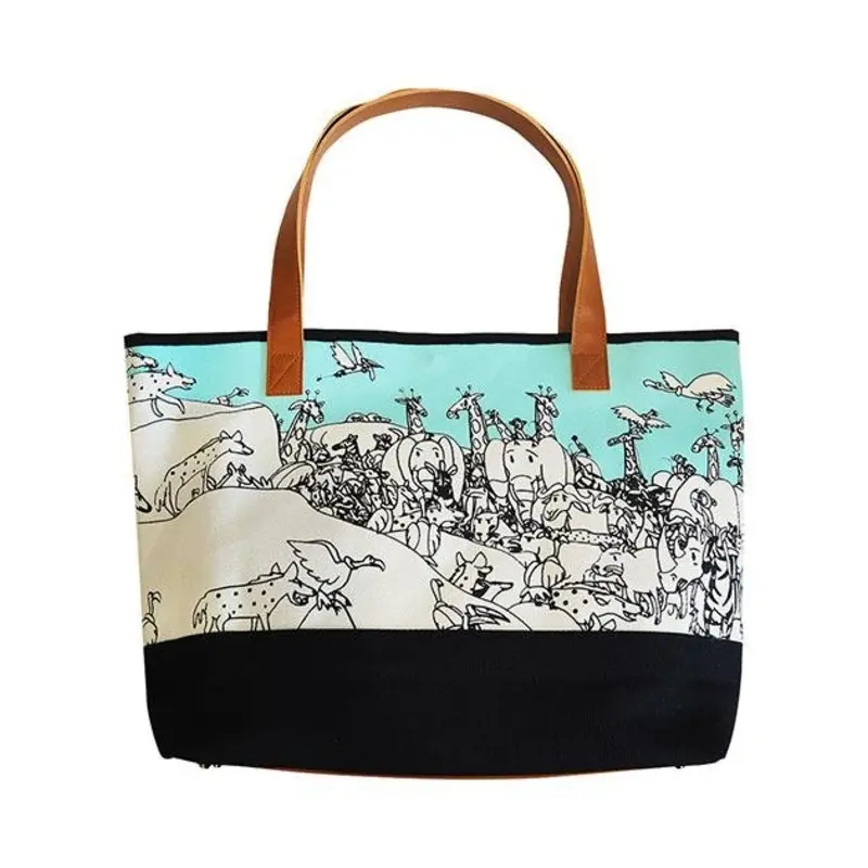 The Animal Project Resort Totes (Animals In Turquoise By Jun-Yi)