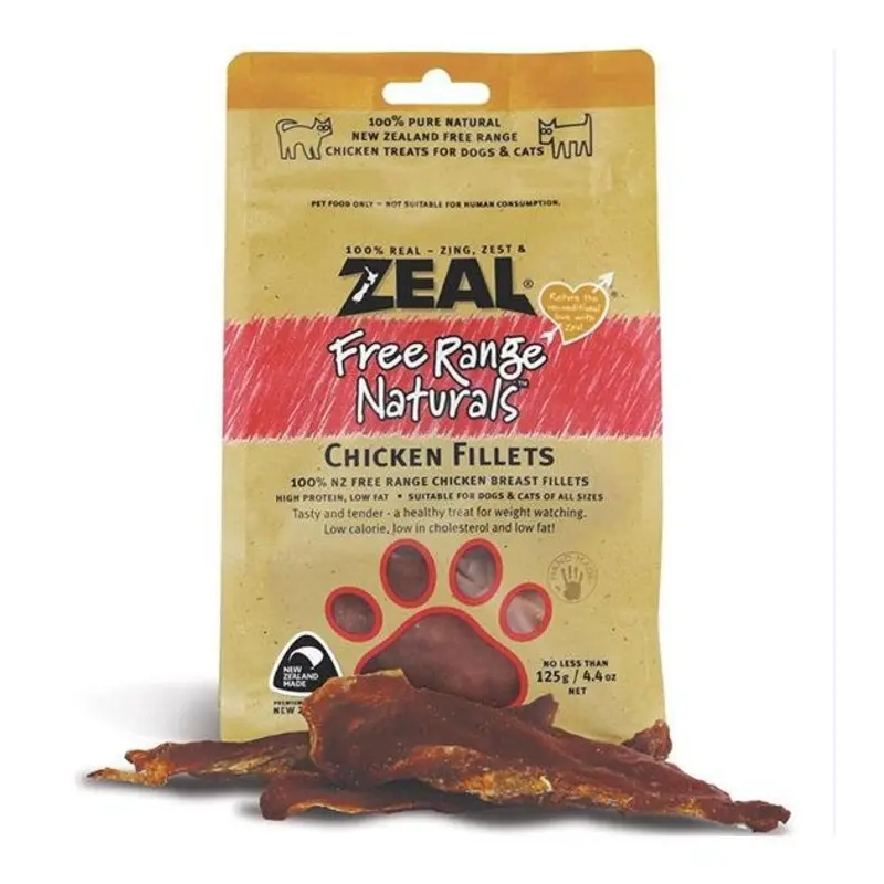 Zeal Free Range Air Dried Cat and Dog Treats (Chicken Fillets)