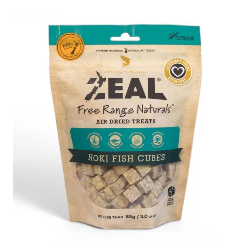 Zeal Free Range Air Dried Dog Treats (Hoki Fish Cubes)