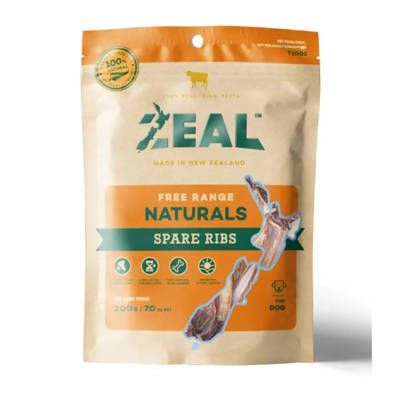 Zeal Free Range Air Dried Dog Treats (Veal Spare Ribs)