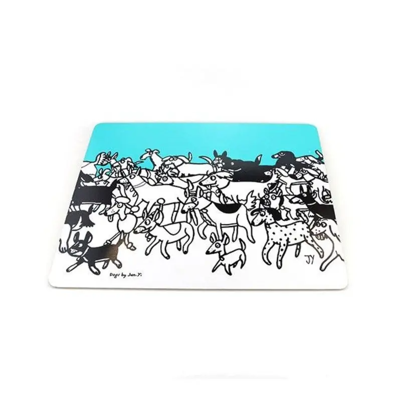 The Animal Project Placemats (Dogs In Turquoise By Jun-Yi)