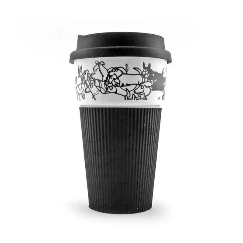 The Animal Project Thermal Mug With Silicon Lid (Dogs By Jun-Yi)