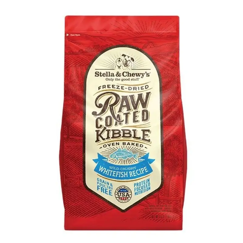 Stella & Chewys Grain Free Raw Coated Kibbles (Whitefish) Dry Dog Food