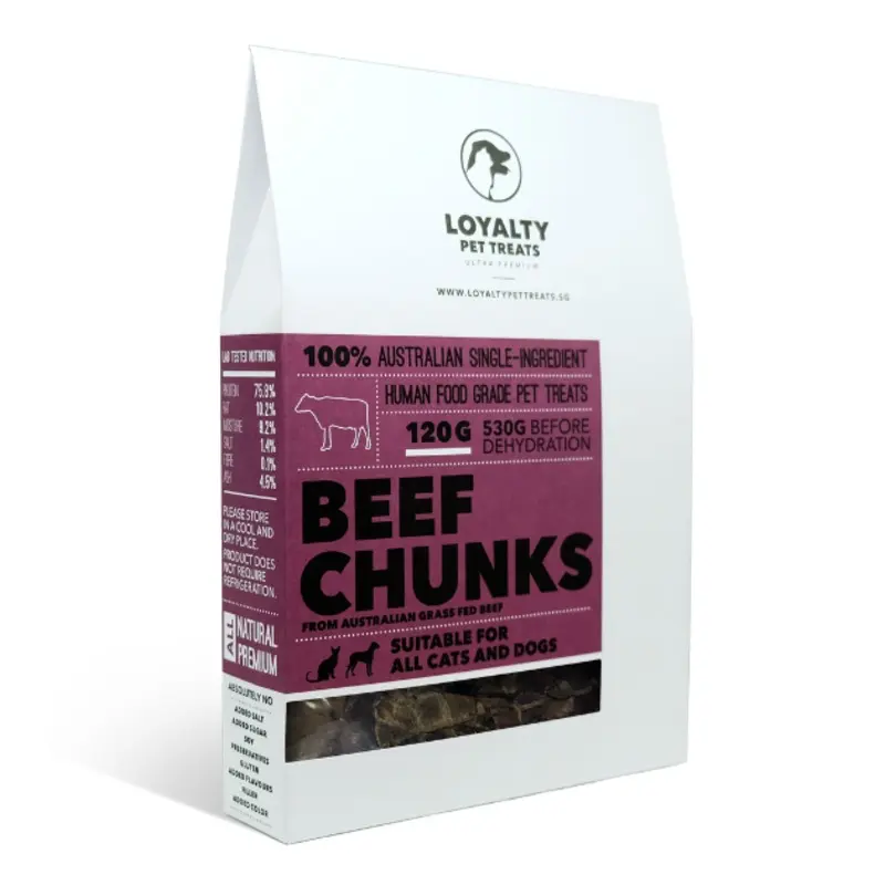 Loyalty Pets Beef Chunks Dried Dog Treats