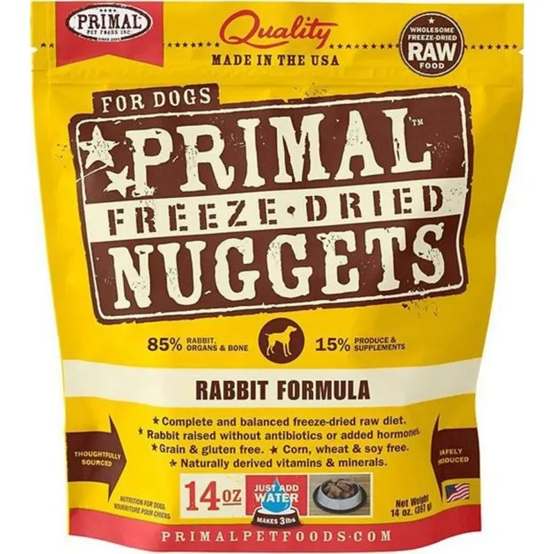 Primal Freeze Dried Nuggets Rabbit Formula Dog Food