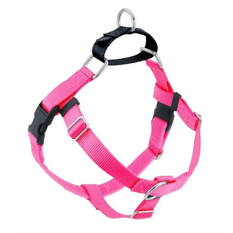 Freedom No-Pull Harness & Leash (Hot Pink/Black) For Dogs