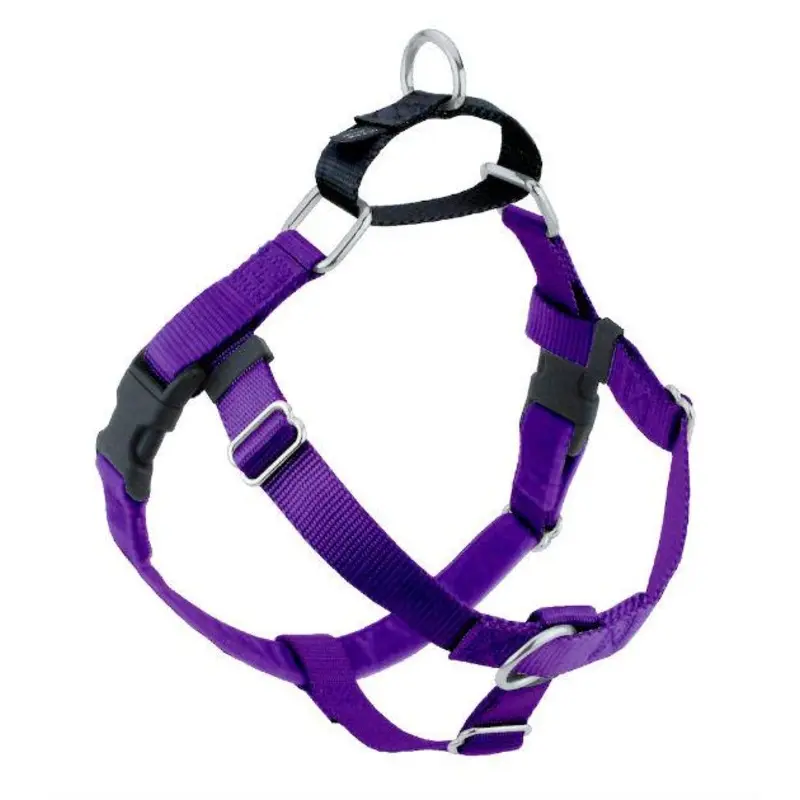 Freedom No-Pull Harness & Leash (Purple/Black) For Dogs