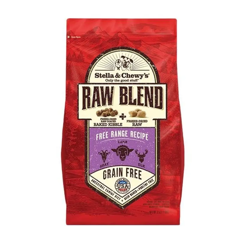 Stella & Chewys Grain Free Raw Blend Kibbles (Free Range Recipe) Dry Dog Food