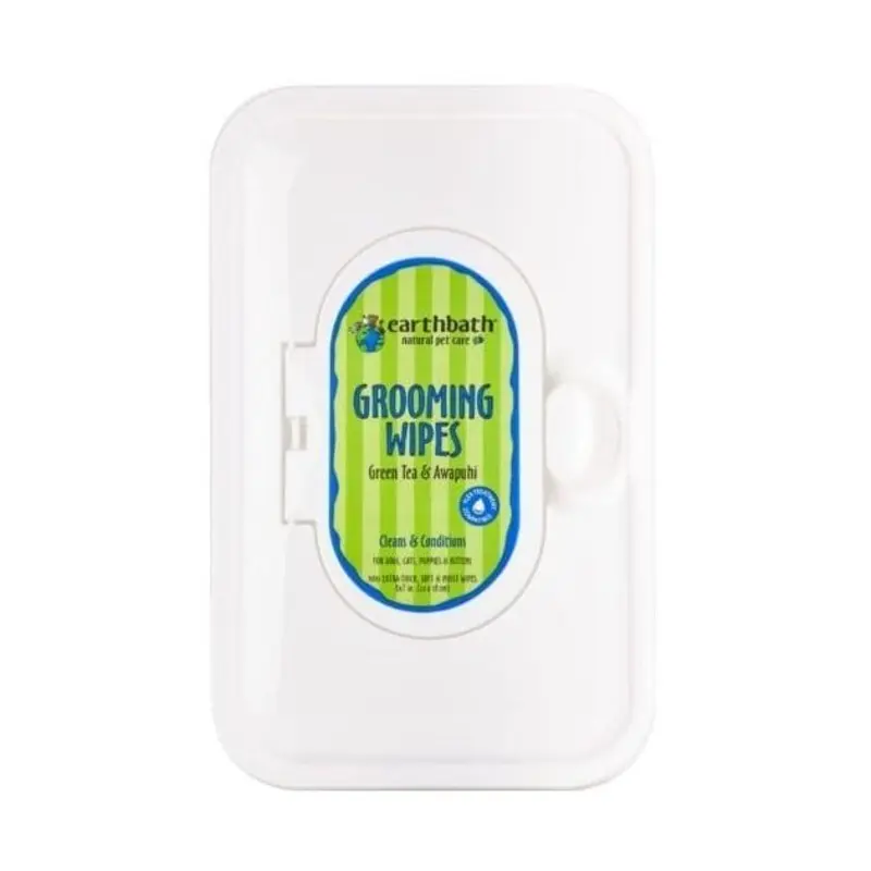 Earthbath Grooming Green Tea Leaf & Awapuhi Wipes For Dogs