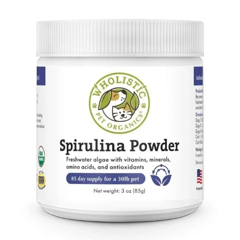 Wholistic Pet Organics Spirulina Powder (Immune System & Health Support) Dog Supplements