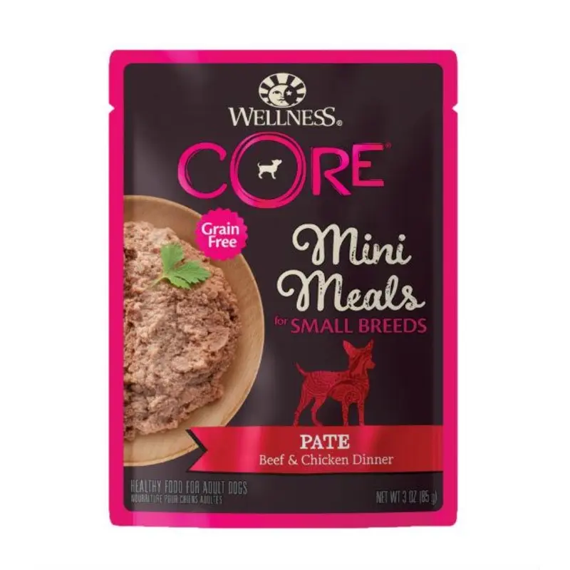 Wellness Core Mini Meals (Small Breed) Pate Beef & Chicken Dinner Dog Food Mixer
