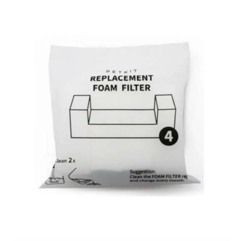 PETKIT EVERSWEET Replacement U-Shaped Fountain Foam Filter (Pack of 4)