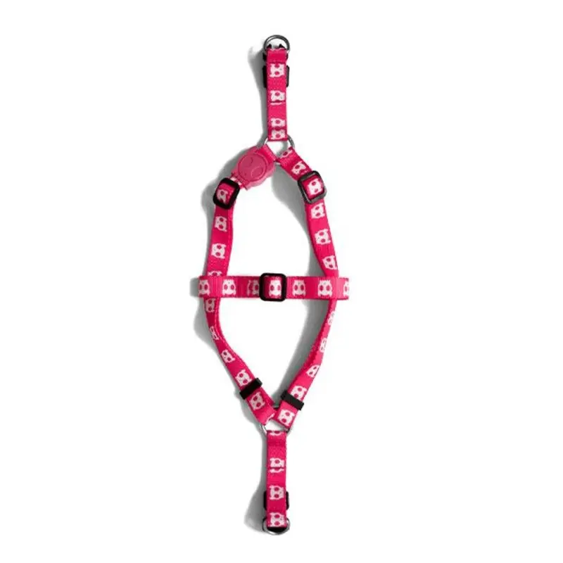 Zee.Dog Pink Skull Step-in Dog Harness