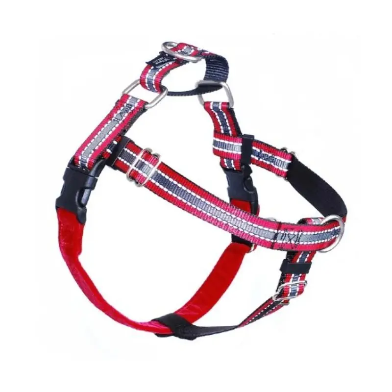 Freedom No-Pull Harness & Leash (Reflective Red) For Dogs