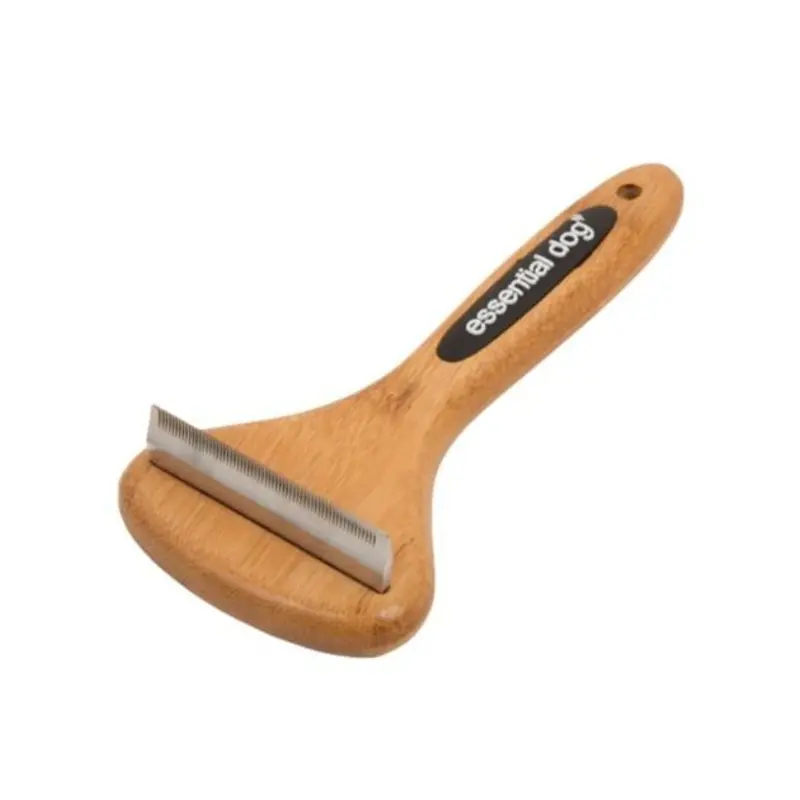 Essential Dog Natural Bamboo Deshedding Tool for Dogs