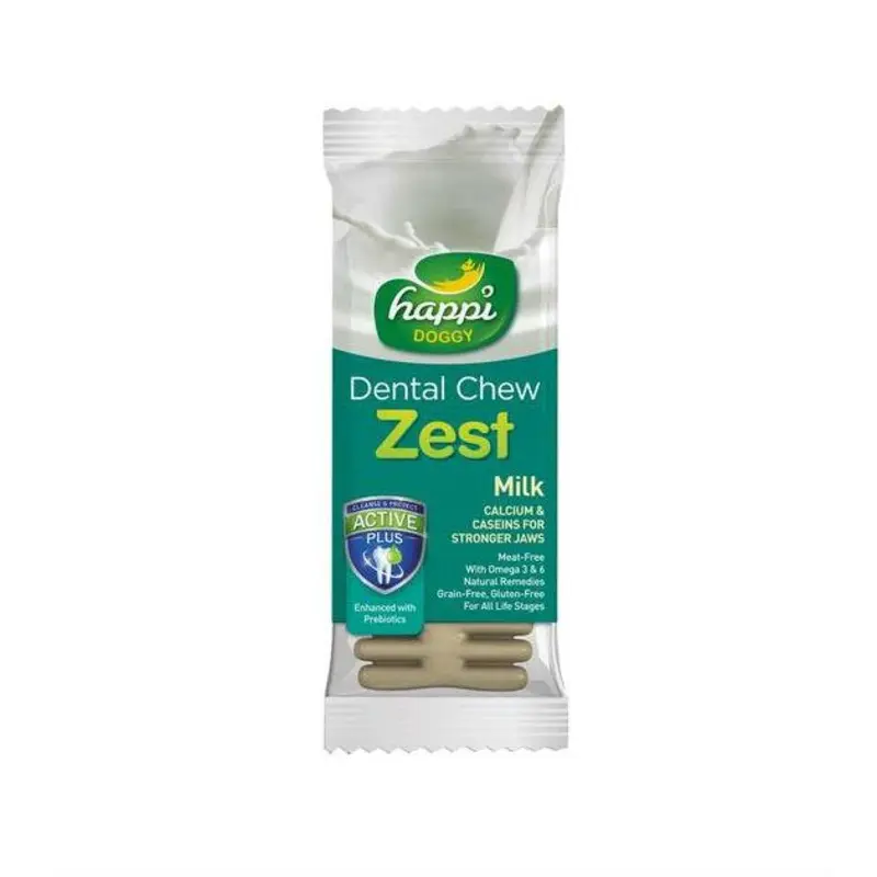 Happi Skippi (Happi Doggy) ZEST Dental Dog Chews (Milk)