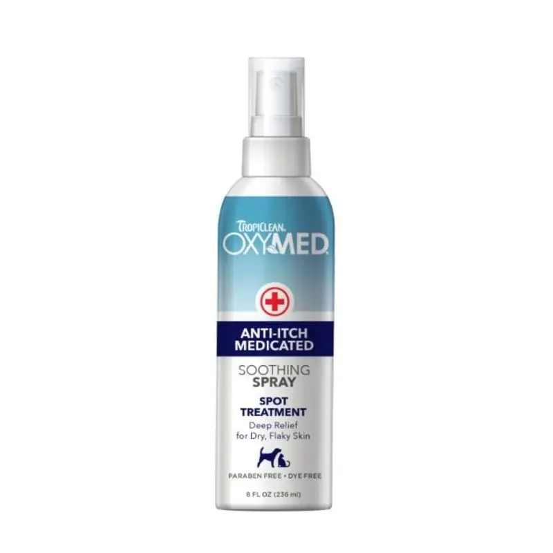 Tropiclean Oxymed (Anti-Itch Medicated) Soothing Spray For Cats & Dogs