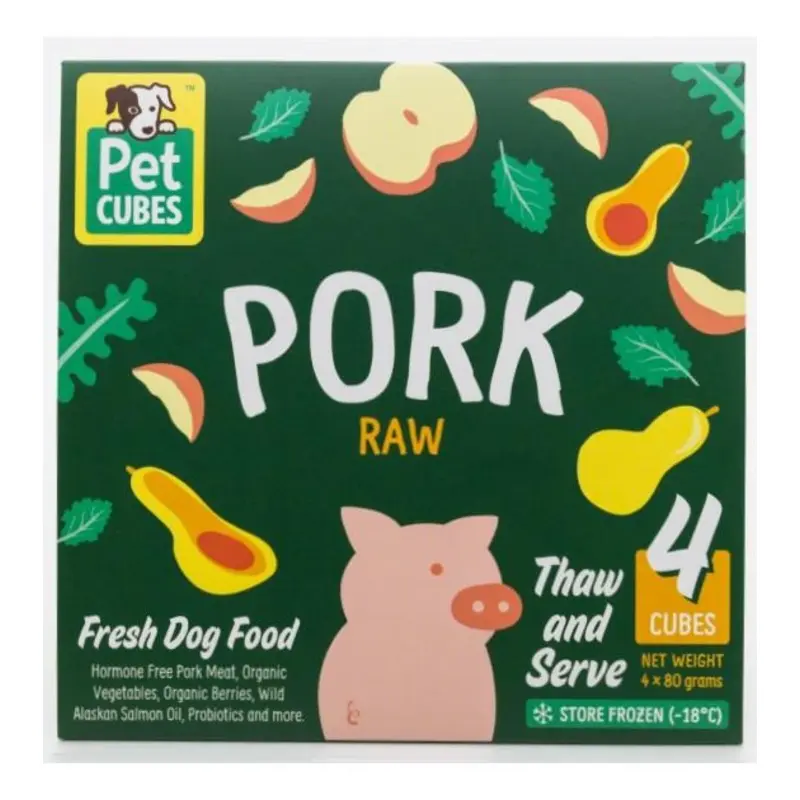 PetCubes Raw Dog Food (Pork)