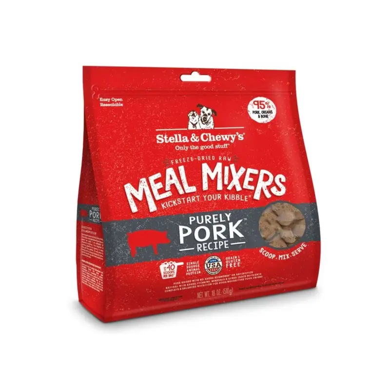 Stella & Chewys Freeze Dried Meal Mixers (Pork) for Dogs
