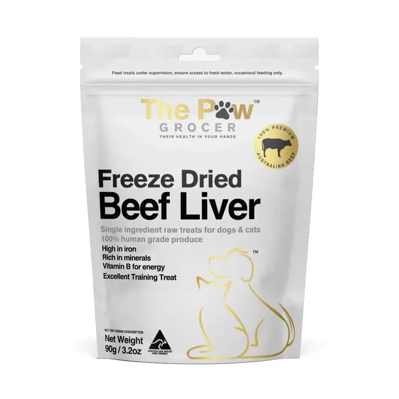 The Paw Grocer Freeze Dried Cat & Dog Treats (Beef Liver)