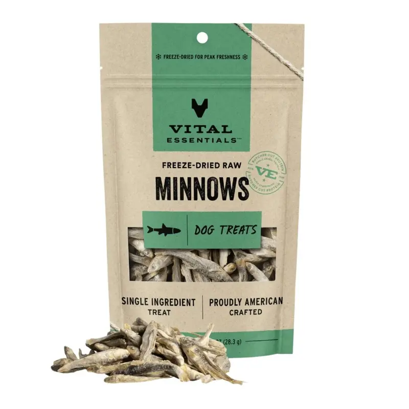 Vital Essentials Freeze Dried Raw Dog Treats (Minnows)