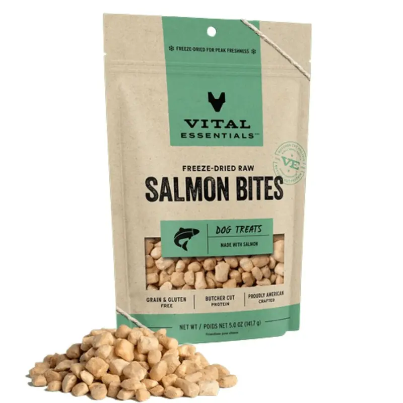 Vital Essentials Freeze Dried Raw Dog Treats (Salmon Bites)