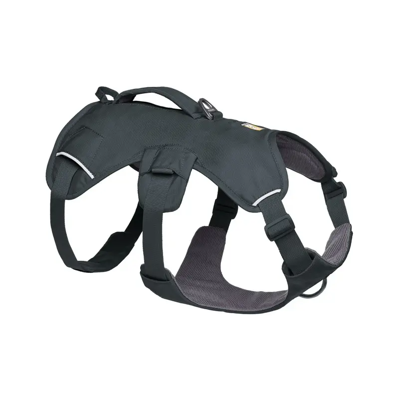 Ruffwear Web Master Dog Harness with Neck Buckle and Handle (Basalt Gray)
