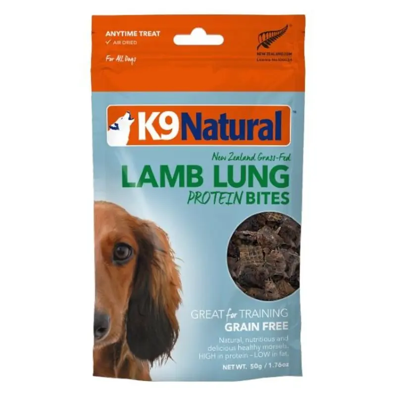 K9 Natural Freeze Dried Lamb Lung Protein Bites Dog Treats