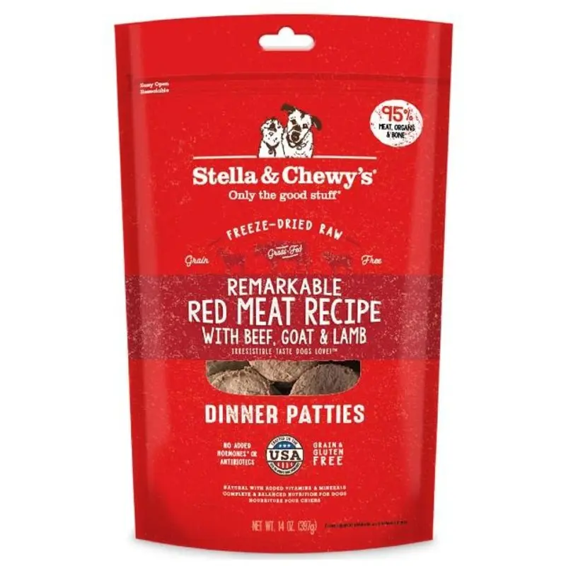 Stella & Chewys Freeze Dried Dinner Patties Dog Food (Red Meat)