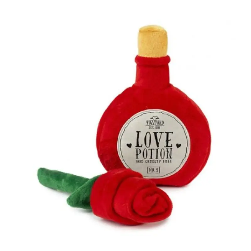 FuzzYard I  You Love Pack (Potion + Rose) Dog Plush Toy