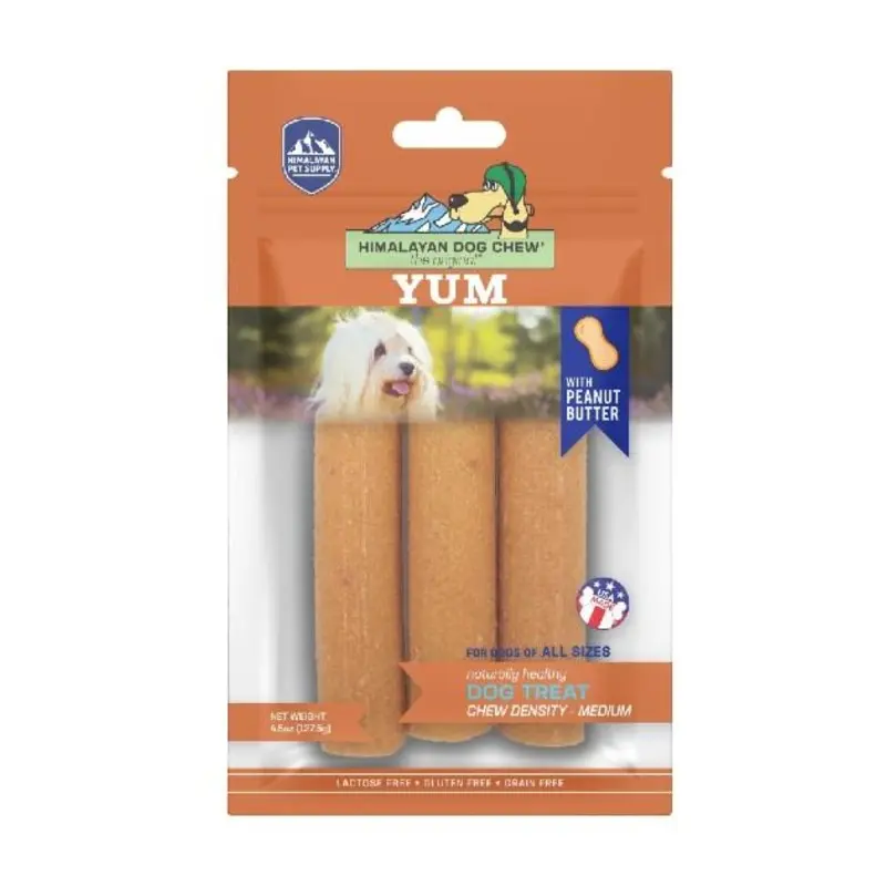 15% OFF: Himalayan Pet Supply Yaky Yum Peanut Butter Flavor Dog Treats (Medium Density)