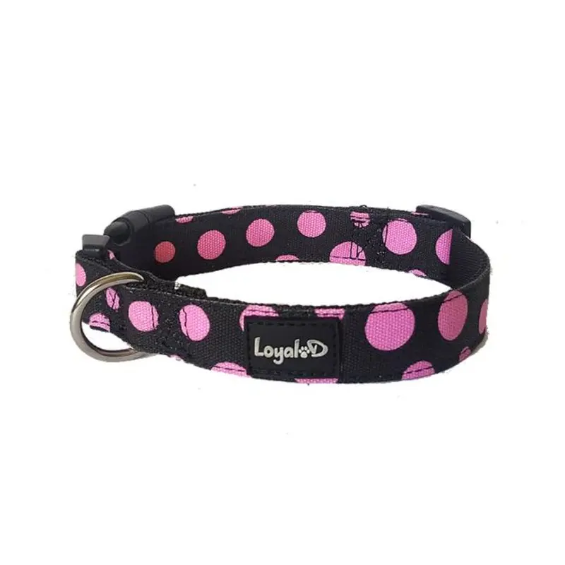 Loyal.D Canvas.D Get Spott.D (Pink) Dog Collar