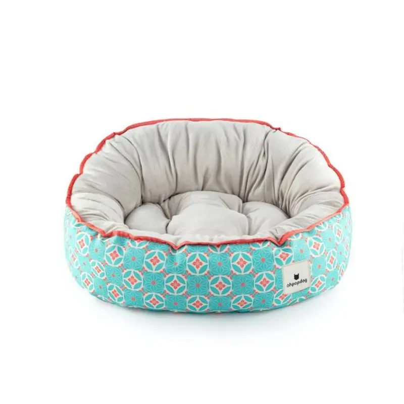 Ohpopdog Peranakan Inspired Straits Mint 17 Reversible Dog Bed
