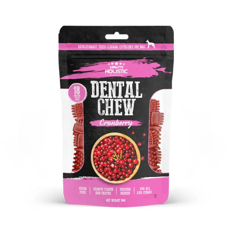 Absolute Holistic Petite Dental Dog Chews (Cranberry)