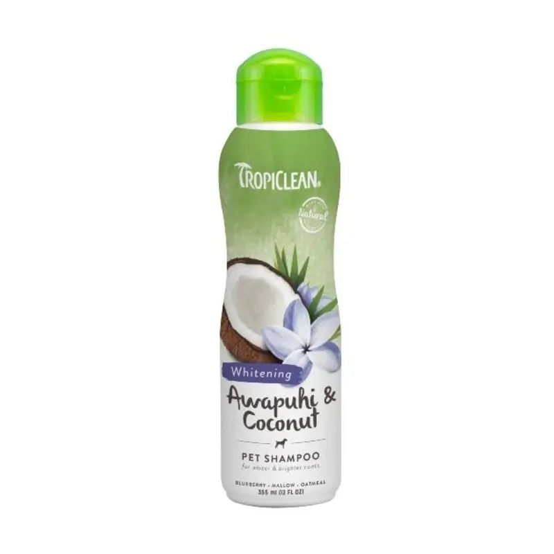 TropiClean Awapuhi & Coconut Pet Shampoo (Whitening)