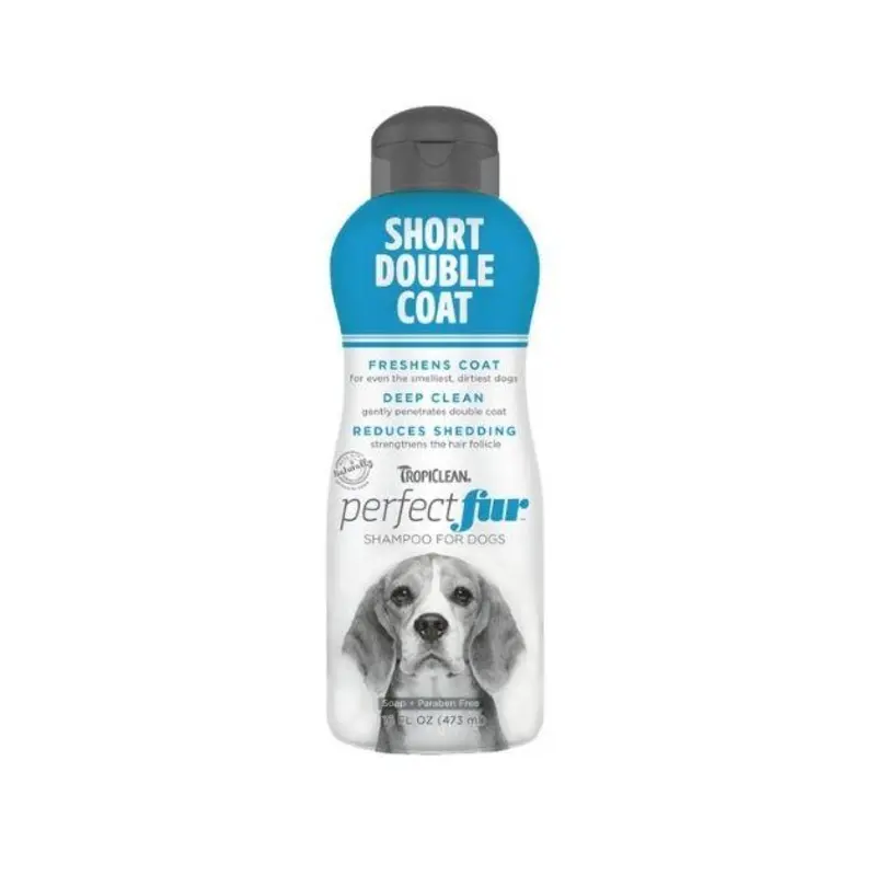 TropiClean PerfectFur Short Double Coat Shampoo For Dogs