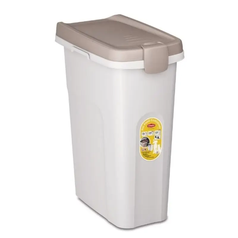 Stefanplast Premium Air Tight Food Container For Dogs & Cats (Bianco Tortora, White)
