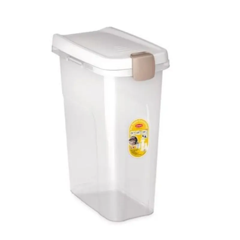 Stefanplast Premium Air Tight Food Container For Dogs & Cats (Bianco Trasparente, Clear)
