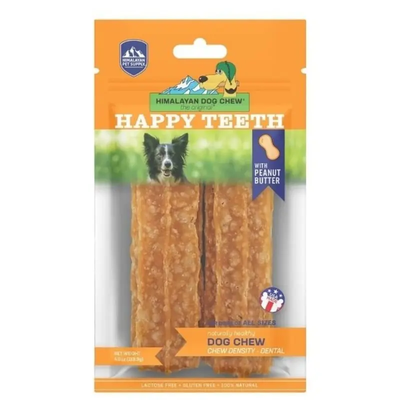 Himalayan Pet Supply Happy Teeth Peanut Butter Dental Chew Dog Treats