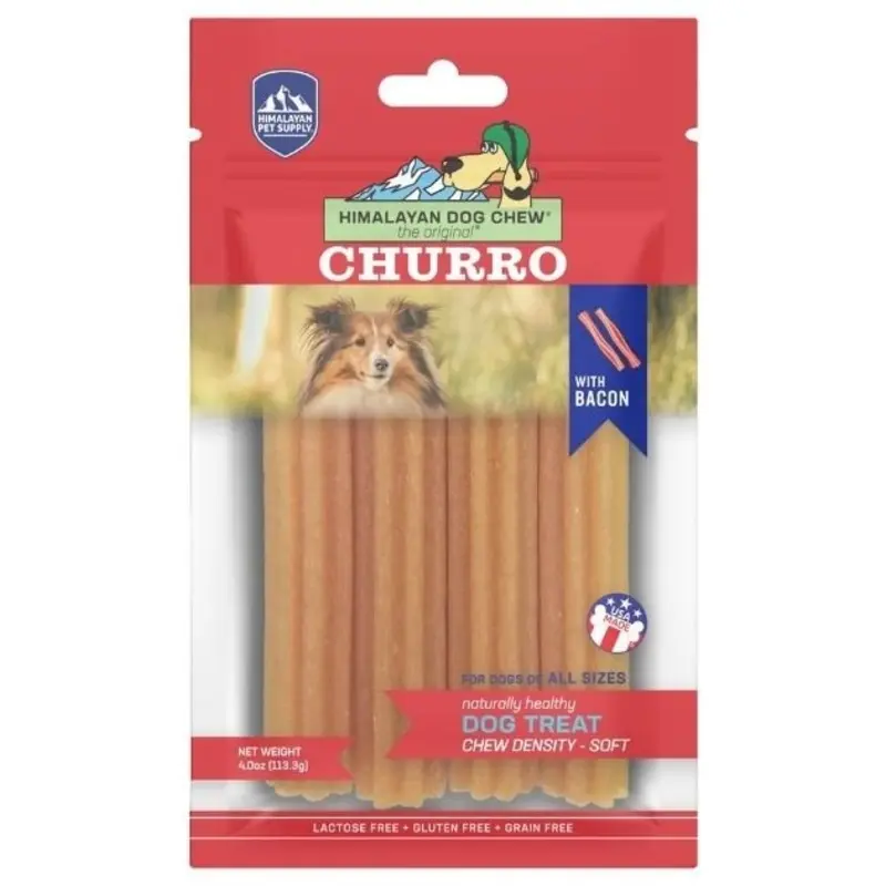 Himalayan Pet Supply Yaky Churro Bacon Dog Treats (Soft Density)