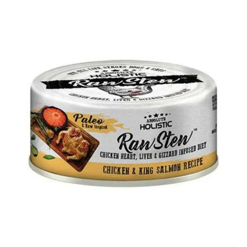 Absolute Holistic Raw Stew Chicken & King Salmon Wet Cat & Dog Food