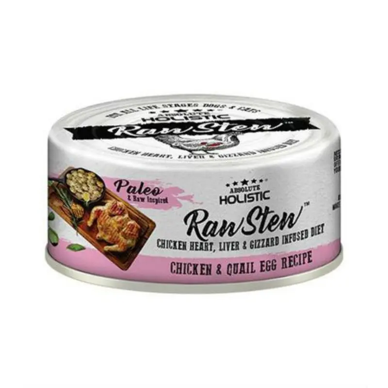 Absolute Holistic Raw Stew Chicken & Quail Egg Wet Cat & Dog Food