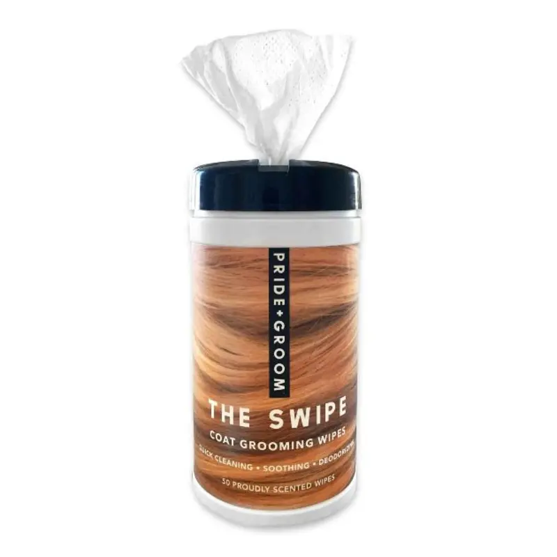 Pride + Groom The Swipe All-Natural Coat Grooming Wipes for Dogs and Cats