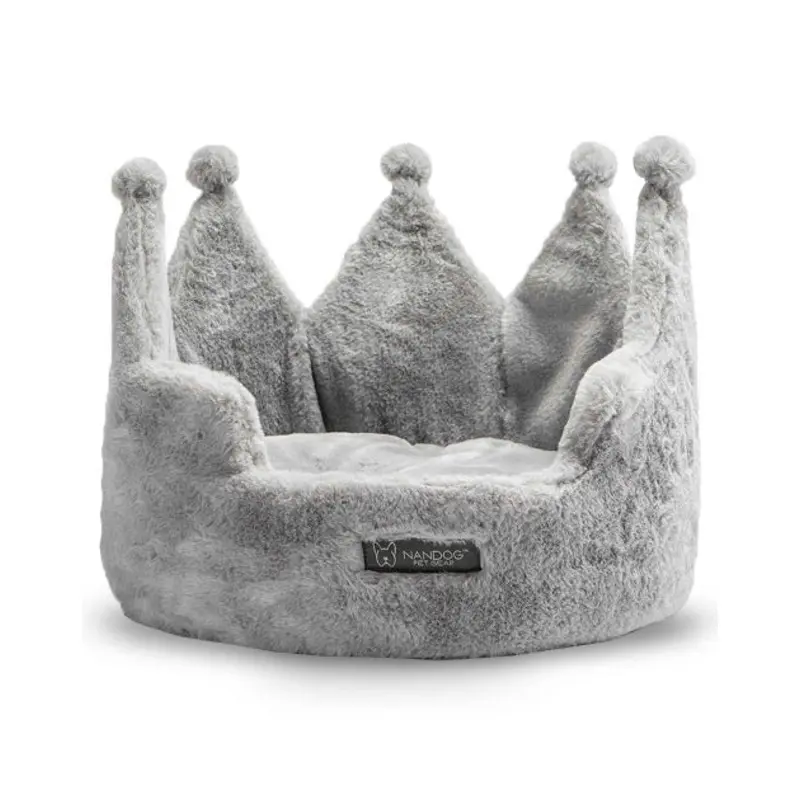 Nandog Pet Gear Cloud Crown Bed (Grey) for Dogs and Cats
