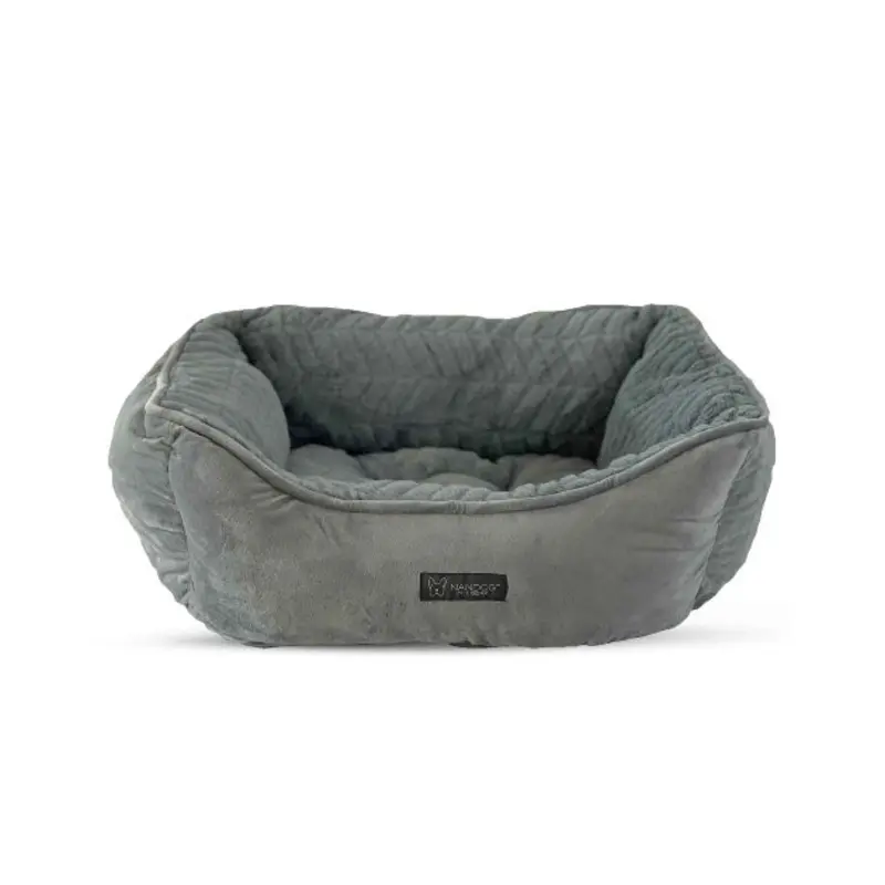 Nandog Pet Gear Cloud Reversible Bed (Chevron Gray) for Dogs and Cats
