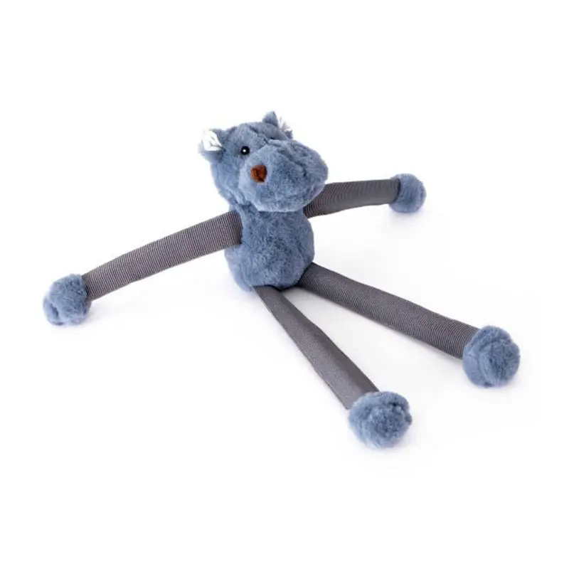 Nandog Pet Gear My BFF Bungee Hippo Squeaker Toy