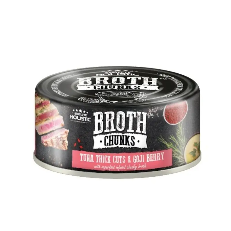 Absolute Holistic Broth Chunks (Tuna Thick Cuts & Goji Berry) Wet Cat & Dog Food