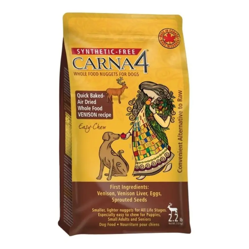 Carna4 Easy-Chew Quick Baked Air Dried Dry Dog Food (Venison)